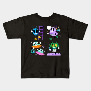 Acid aliens Kids T-Shirt